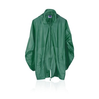 Impermeable convertible riñonera para merchandising