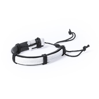 Pulseras polipiel/ poliéster con logo